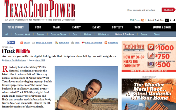 New article in Texas Co-op Power Magazine